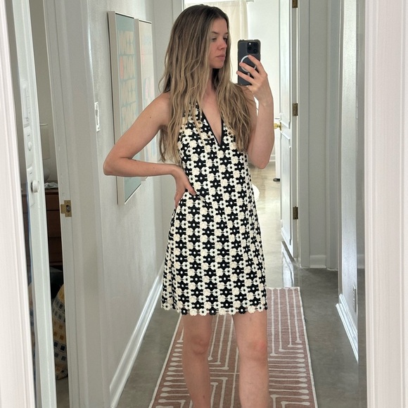 Maeve V-Neck Crochet Shift Dress - Picture 6 of 8